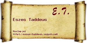 Eszes Taddeus névjegykártya